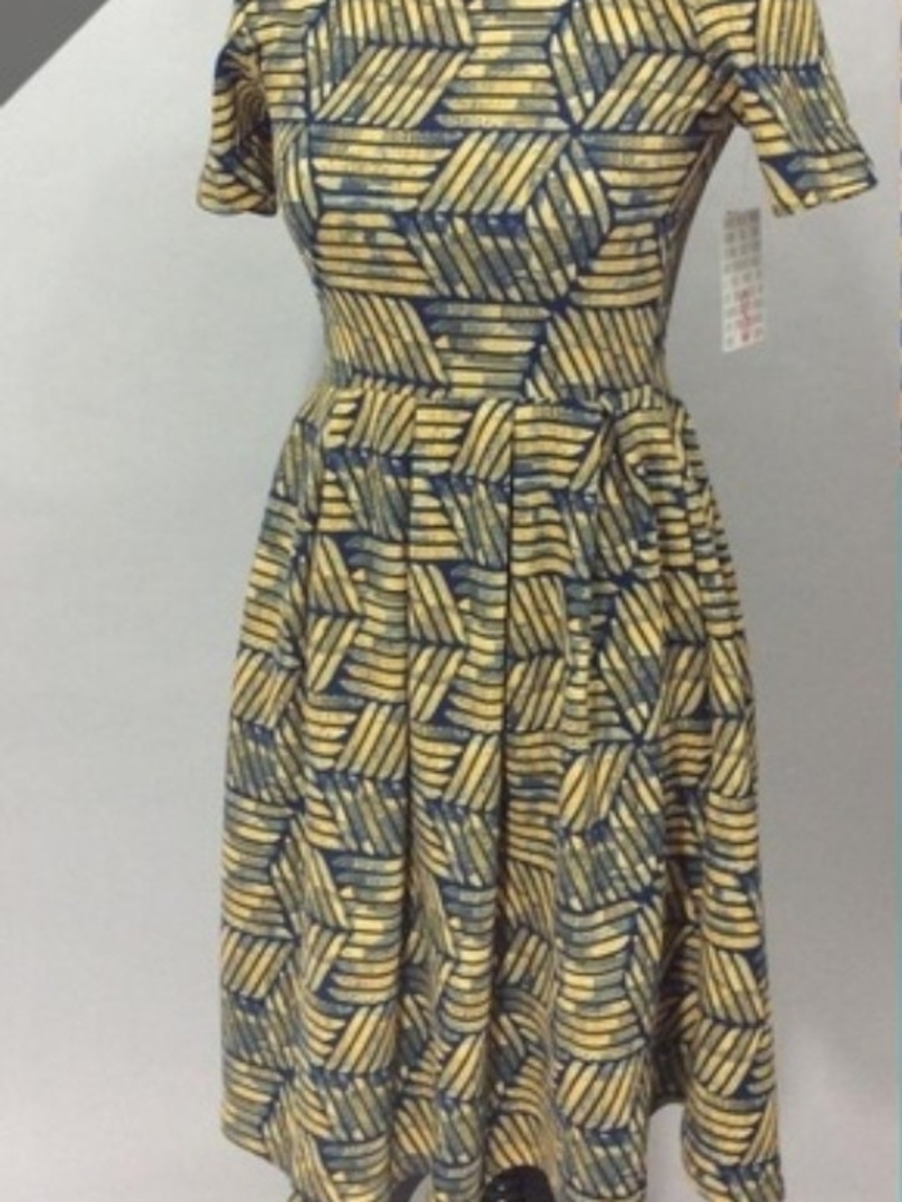 Lularoe Amelia XL Geometric Fit-and-Flare Dress